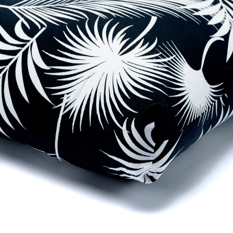 Outdoor 5'' Dining Chair Seat Cushion, Black Polyester