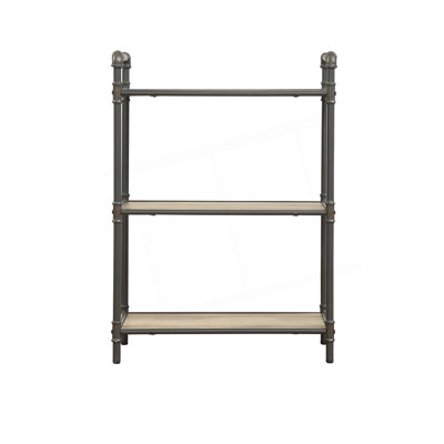 Bibliothèque Galien en chêne antique et gris sable