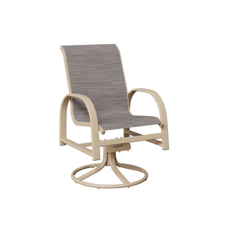 Chaise berçante pivotante en aluminium Amma Luna, Mica perle, Aluminium Luna multicolore