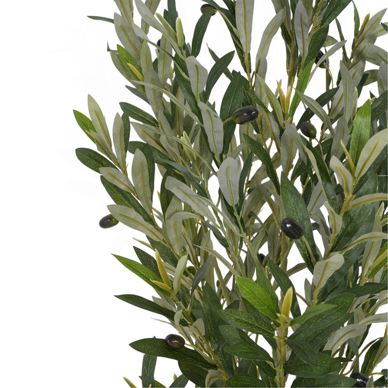 Olive artificielle avec pot en plastique noir