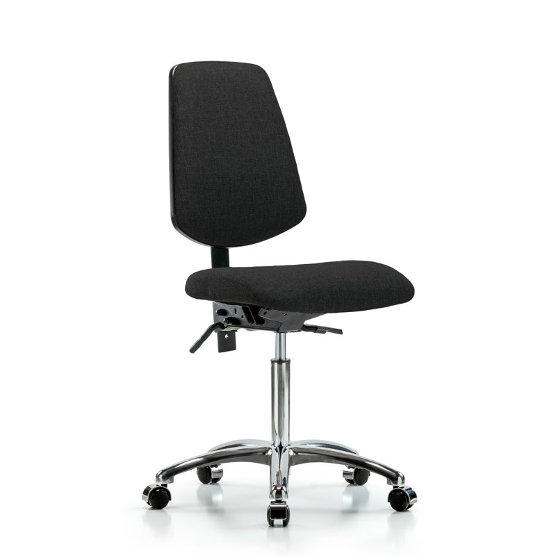 Chaise de travail Jalyn, Noir, Roulettes, Inclus