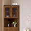 Armoire de coin noire en bois massif
