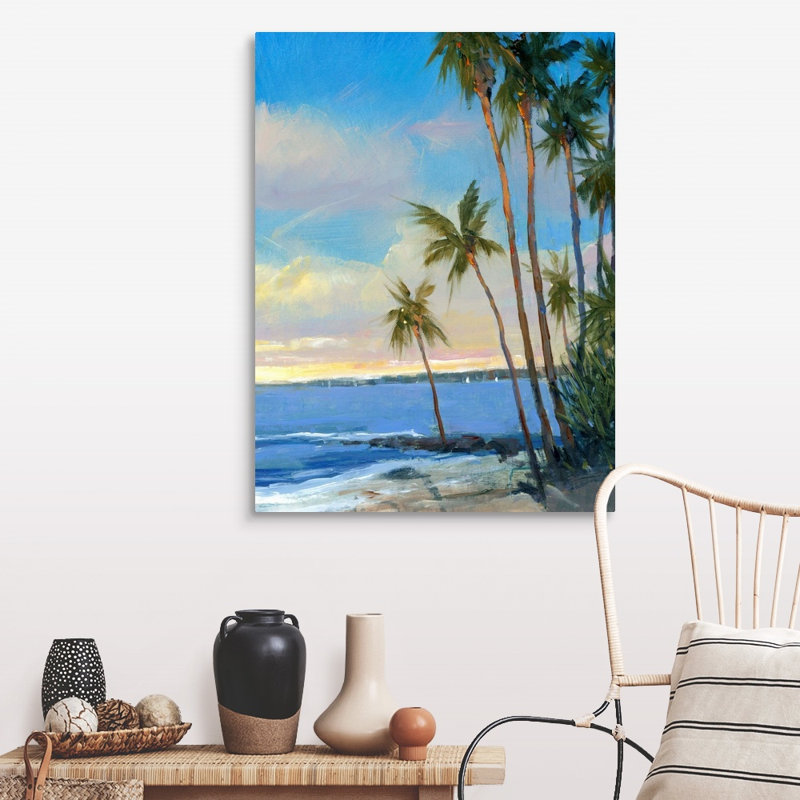 «Tropical Breeze I», art mural sur toile, Toile tendue, H 32 po x l 24 po x P 1,25 po