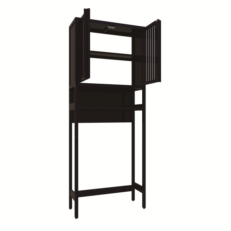 Toilet Storage Rack, Beige/Black/Gray