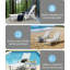 Chaise longue d'extérieur toutes saisons à 5 positions avec 2 positions, facile à installer, avec accoudoirs larges et porte-gobelets rotatifs et roues à roulement lisse pour piscine / bord de piscine / plage / terrasse / patio / arrière-cour, blanc (ensemble de 2) ))-444776973