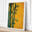 Bamboo Against Gold Japandi - Wrapped Canvas-710118371-710118380