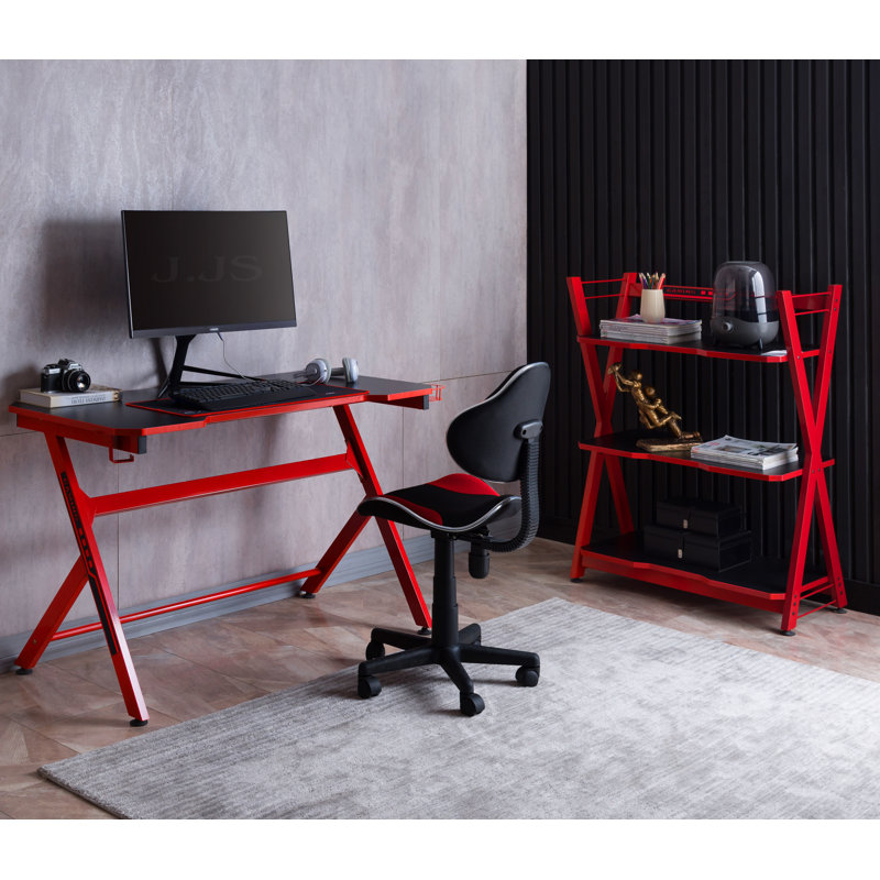 Ensemble de bureau de jeu 48 po et tablette de présentation à 3 niveaux