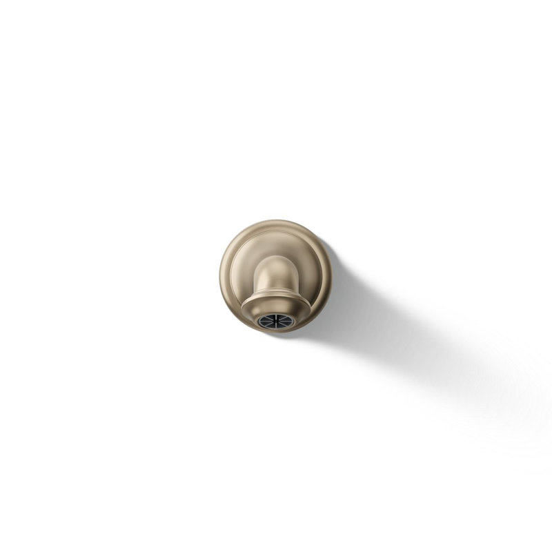 Artifacts Wall-Mount Bath Spout with Turned Design, Vibrant Brushed Bronze
