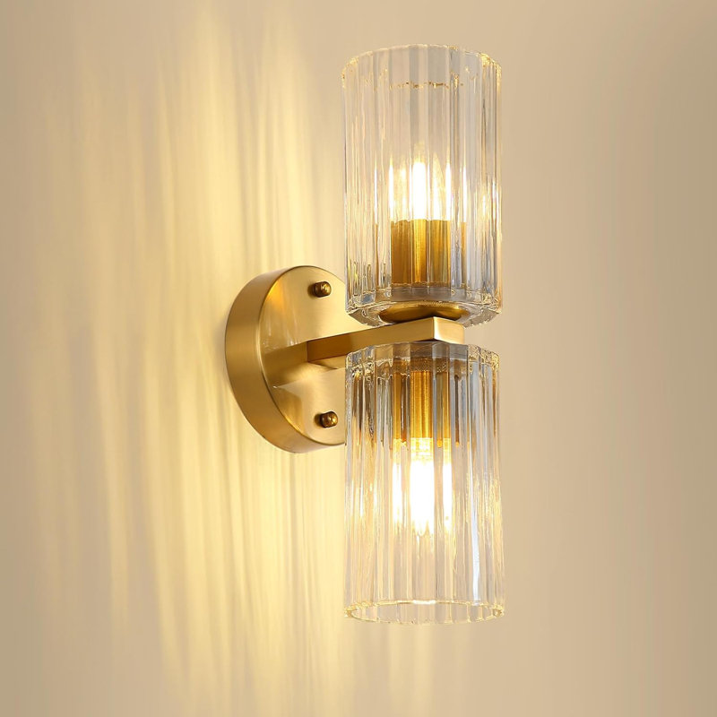 Glass Wall Light, Gold