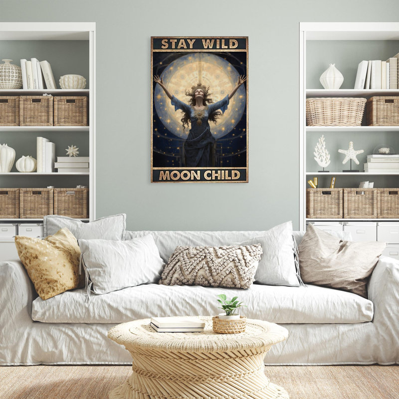 " Witch Stay Wild Moon Child 1 ", H 36 po x l 24 po x P 1,25 po