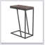 Table d'appoint rustique tabac à chevrons et noir sablé, alliant design moderne et charme naturel pour une utilisation polyvalente