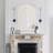Distressed Solid Wood Arch Mirror-1408279537