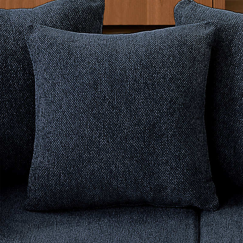 Jandorin 104" Upholstered Sectional Sofa, Left Hand Facing, Blue Chenille