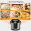 Comfee' Rice Cooker, 6-in-1 Stainless Steel Multi Cooker, Slow Cooker, Steamer, Saute, And Warmer, 2 Qt, 8 Cups Cooked, Brown Rice, Quinoa And Oatmeal, 6 One-touch Programs