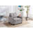 Hannah 35"W Gray Woven Convertible Armchair-1078561537