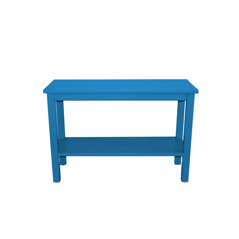 Console en bois massif 44 po Haralan, Bleu Cara¨ïbes