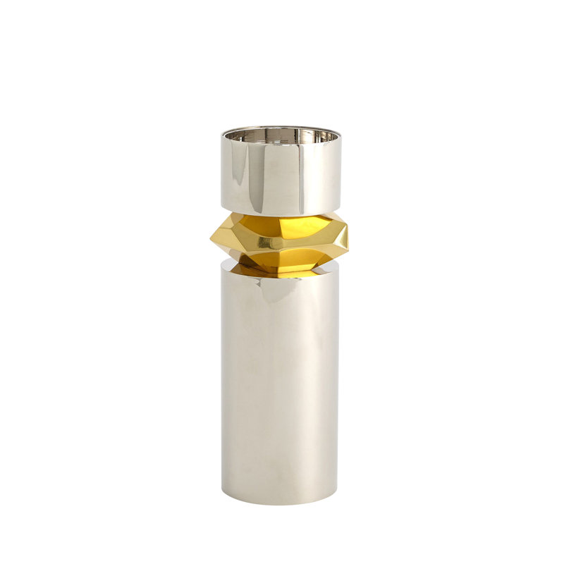 Grand porte-bougie Romano, Nickel