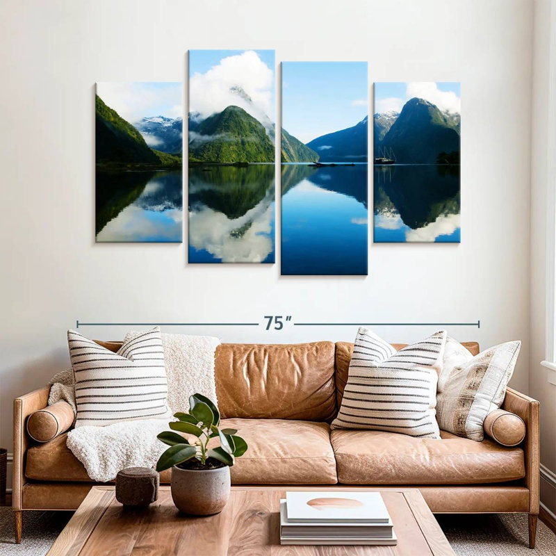 Nicci Clouded Milford Sound, 42" H x 68" W