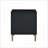 Myles Modern 3-Drawer Nightstand with Black/Silver/Gold Finish