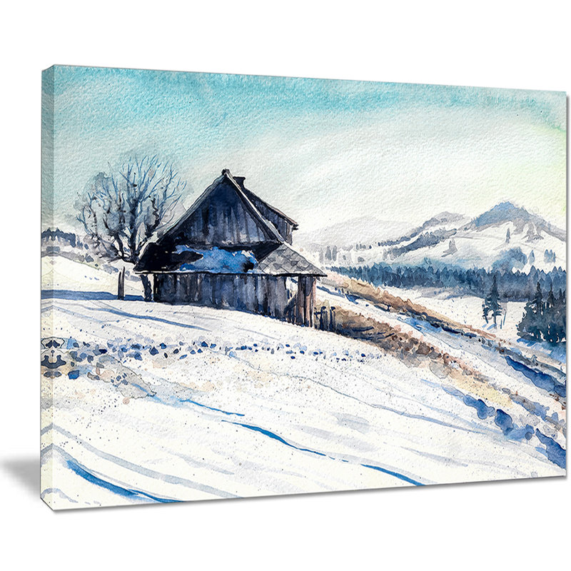 «Winter Mountains», impression sur toile tendue, H 30 po x l 40 po x P 1 po