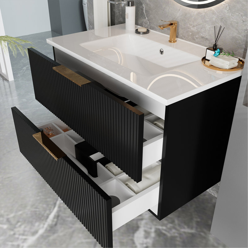Armoire sans lavabo (seulement armoire, pas d'évier), Doré, L 29 po