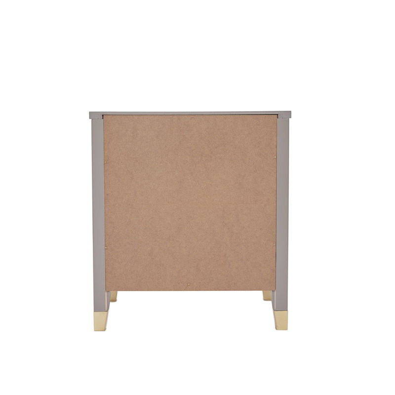 Pratts 50 cm W Bedside Table, Grey