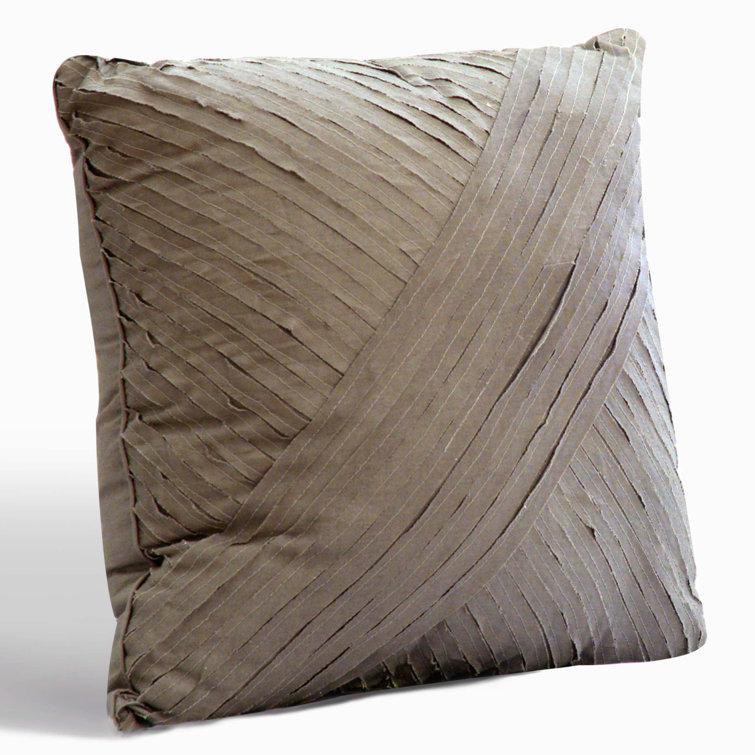 Petals Striped Cotton Reversible Throw Pillow