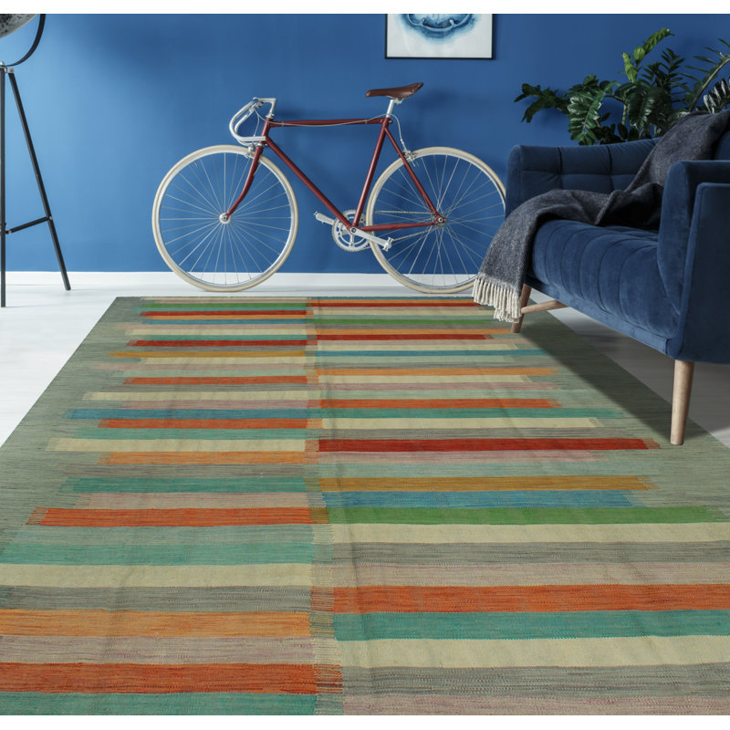 Cyd Wool Striped and Geometric Indoor Rug