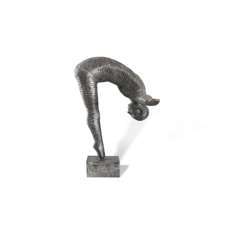 Bending Diver Aluminum Statue