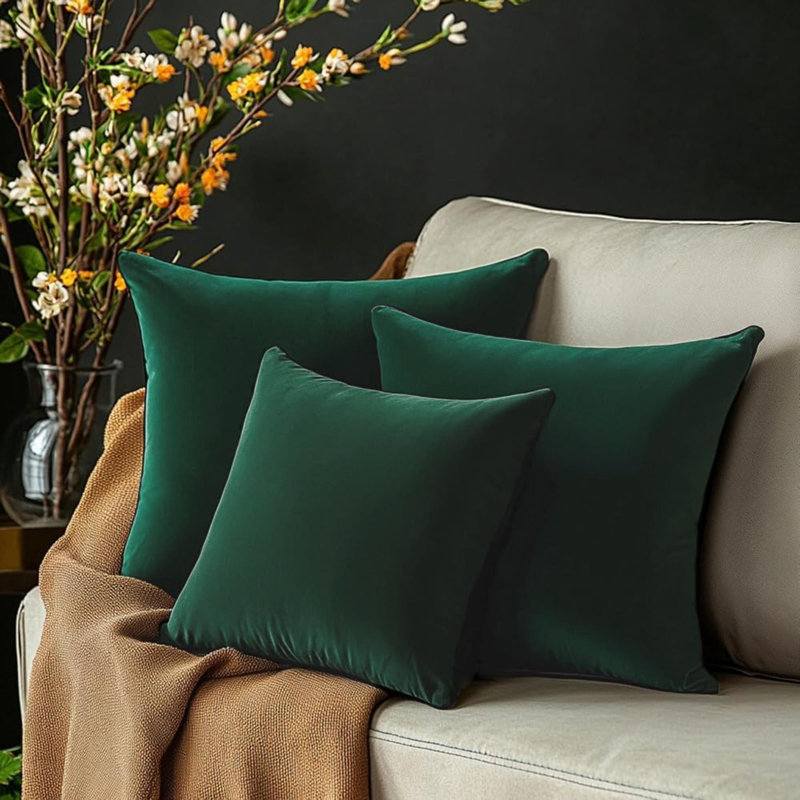 Ensemble de 2 coussins décoratifs printaniers pour canapé-lit, Vert
