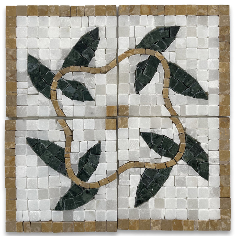 4 in. x 4 in. Marble Decorative Accent