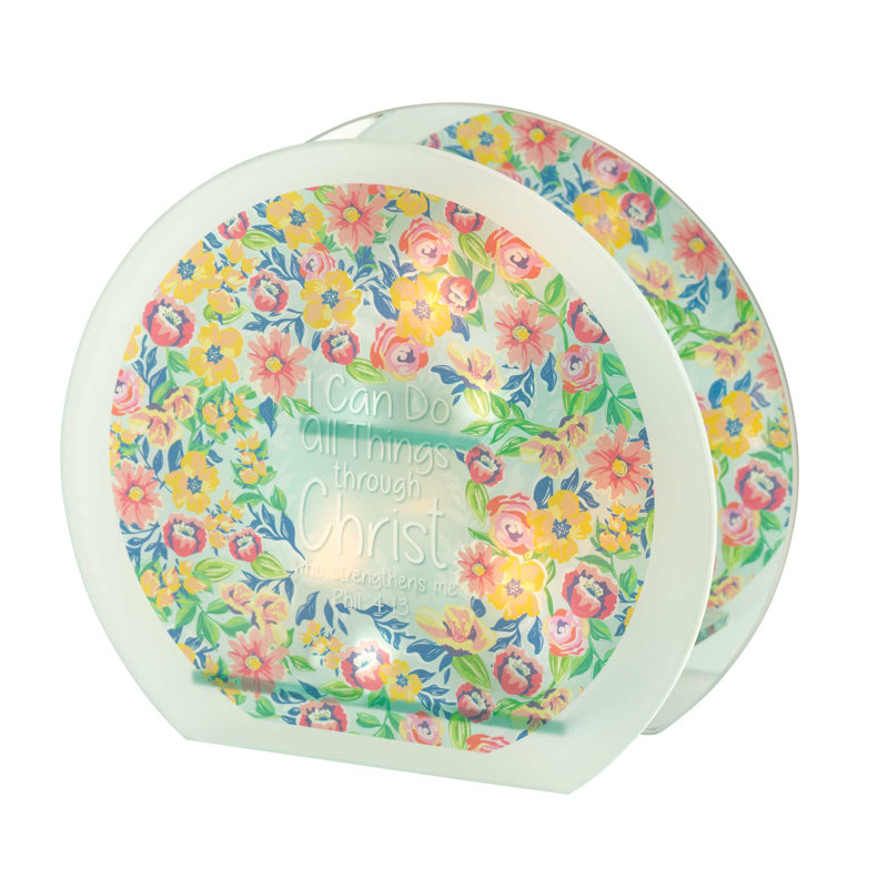 7 in. H Glass Tabletop Tealight Holder with Candle Included