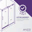 Stellar 48'' W x 76'' H Double Added Frameless Shower Door with Clear Glass-52233367