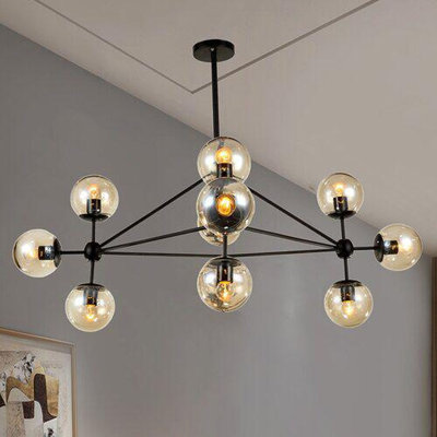 Lustre linéaire spoutnik moderne 10 lumières Veney