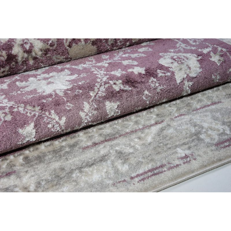 Tapis crème / rose Bunce, Rectangle 3 pi 11 po x 5 pi 7 po
