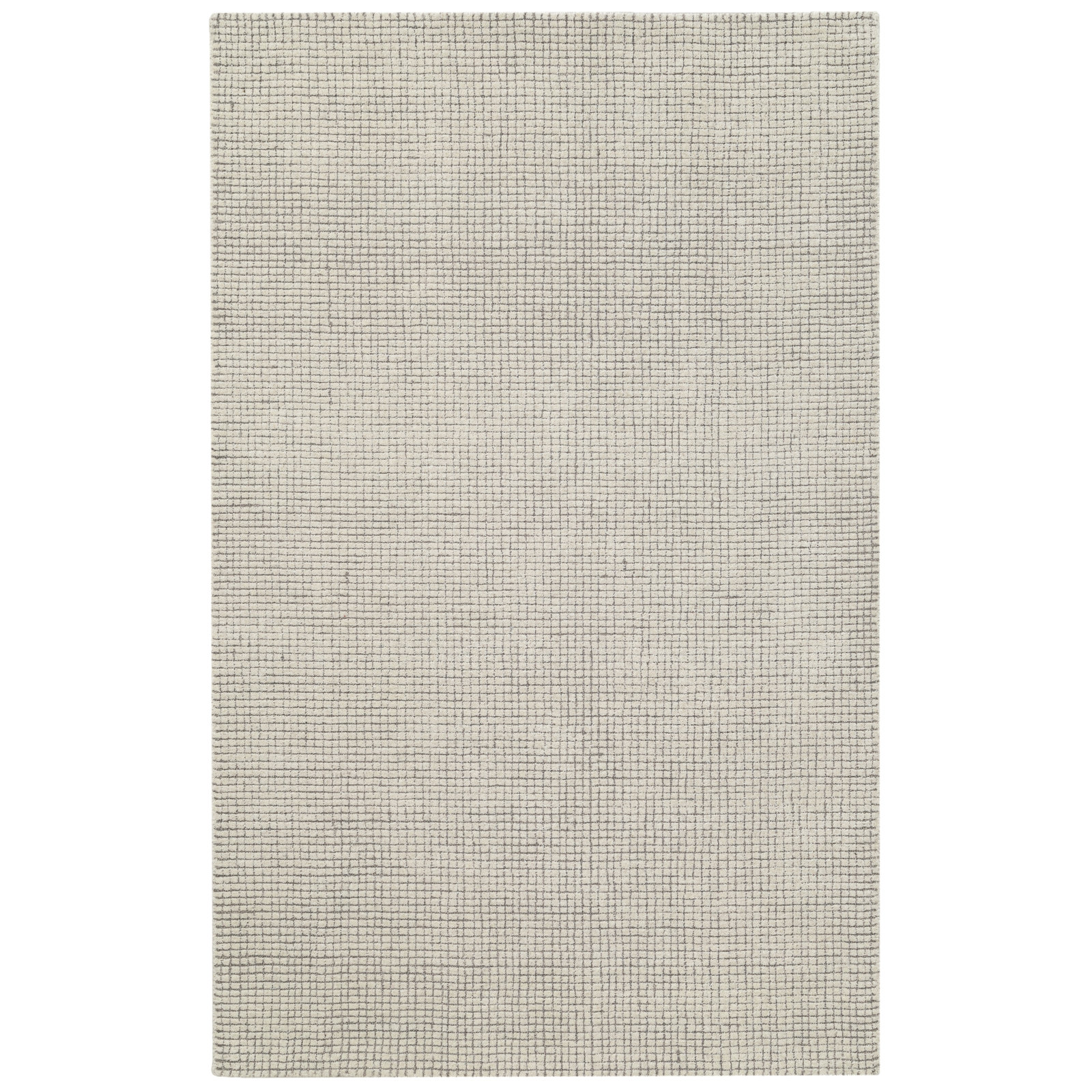 Hand-Tufted Striped Wool Rug, Rectangle 2' x 3', Ivory / Gray