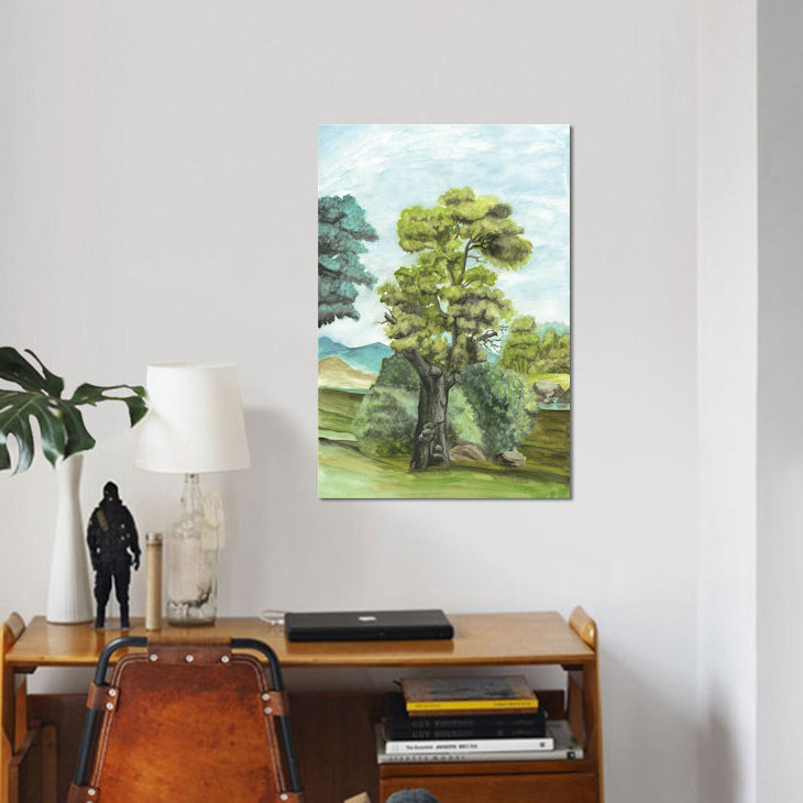 « paysages french papier peint ii », impression sur toile, H 60 po x l 40po x P 1,5 po, Toile tendue, Pas de tapis