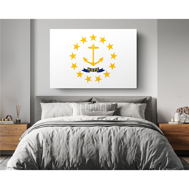 «Rhode Island State Flag», impression sur toile tendue, L 24 po x H 16 po