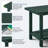Adirondack Square Side Table - 18.4" HDPE Outdoor End Table - Weatherproof, Rustproof & Low Maintenance For Patio, Deck, Pool, Or Indoor Use-1396885190