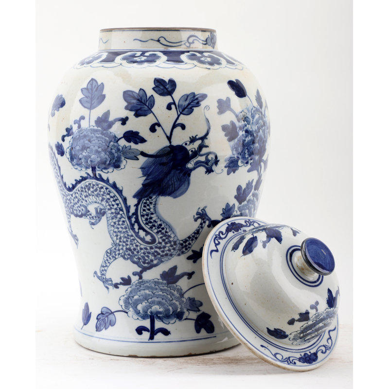 Handmade Porcelain China Ginger Jar