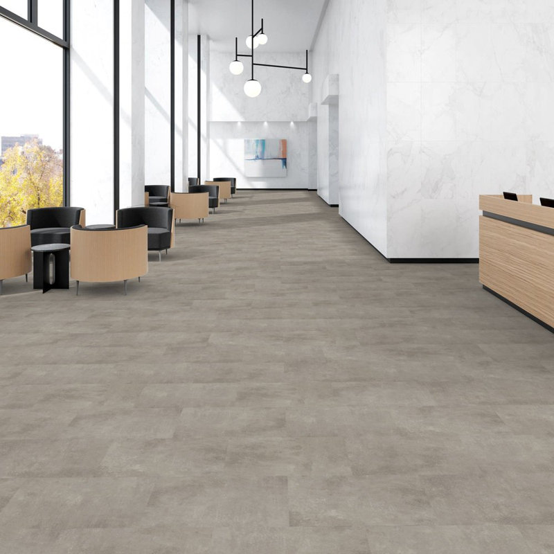 Terre en terre 12 po X 24 po Carreau de vinyle imperméable 2,5 mm 12 mm, Gris clair