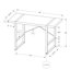 Bureau d'ordinateur, bureau personnel, ordinateur portable, L 48 po, travail, stratifié, métal gris (bureau)