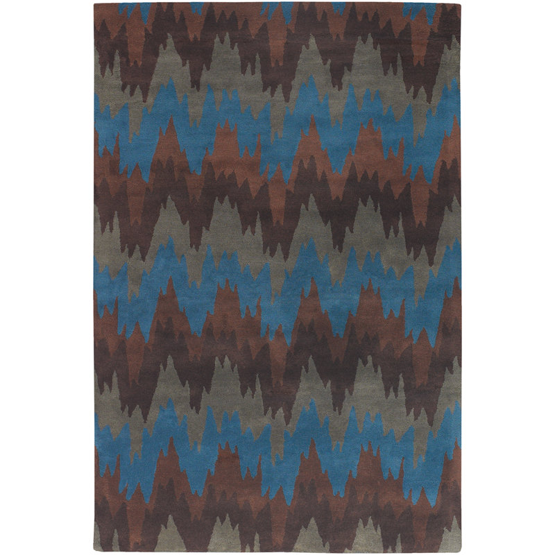 Clovie Wool Chevron Indoor Rug, Rectangle 7'9" x 10'6"