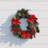 18" Artificial Spruce Poinsettia Berry Christmas Wreath