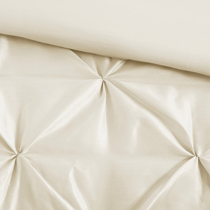 7 Piece Tufted Comforter Set Ivory
