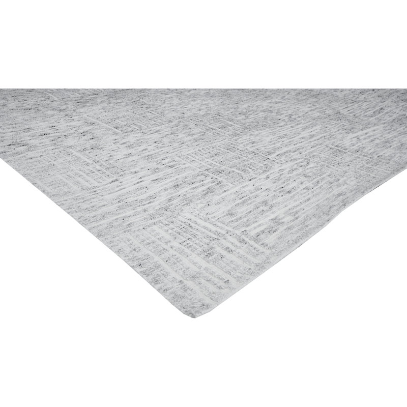 Wool Area Rug in Gray, Rectangle 6' x 9'