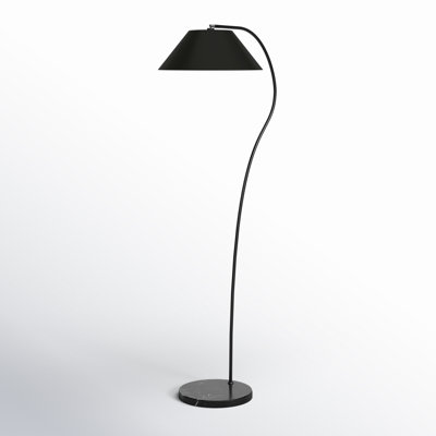 Phoenix 69'' Black Arched Floor Lamp
