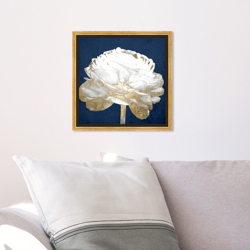 Impression sur toile pour le salon, or blanc et luxe, Impression encadrée, H 41 po x l 41 po, Plastique doré
