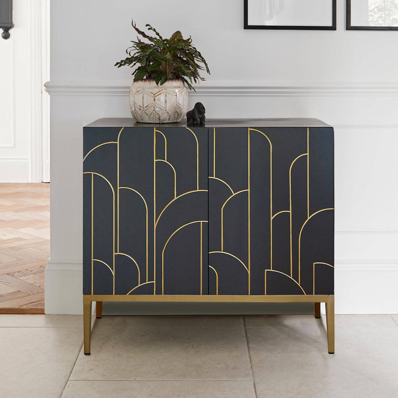 Heathfield Sideboard, Smoke Grey , 77 cm H x 90 cm W x 40 cm D