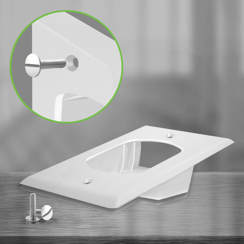 Cable 1-Gang Single Outlet Wall Plate
